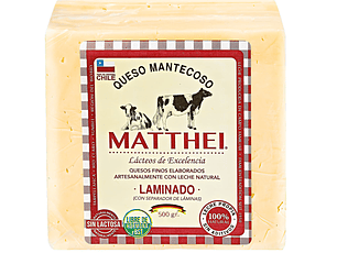 Queso mantecoso laminado 500Gr