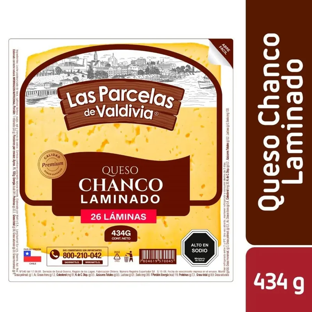 Queso las parcelas laminado 434Gr 1