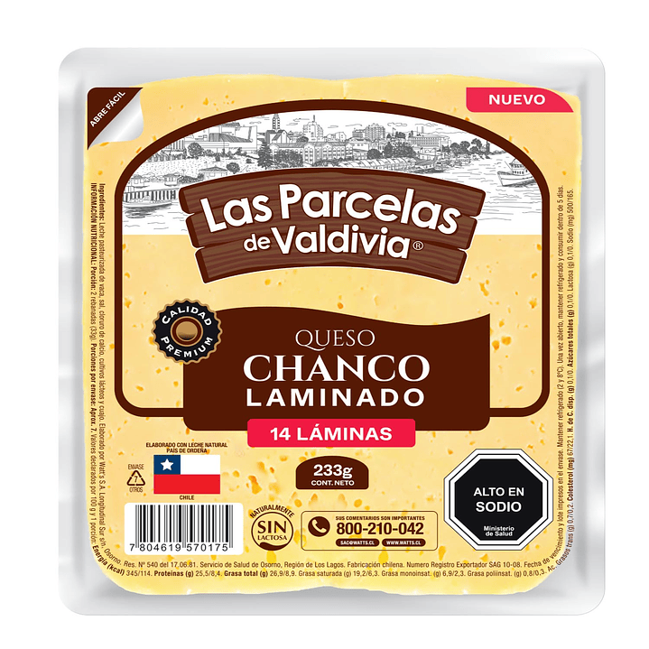 Queso las parcelas laminado 233Gr 1