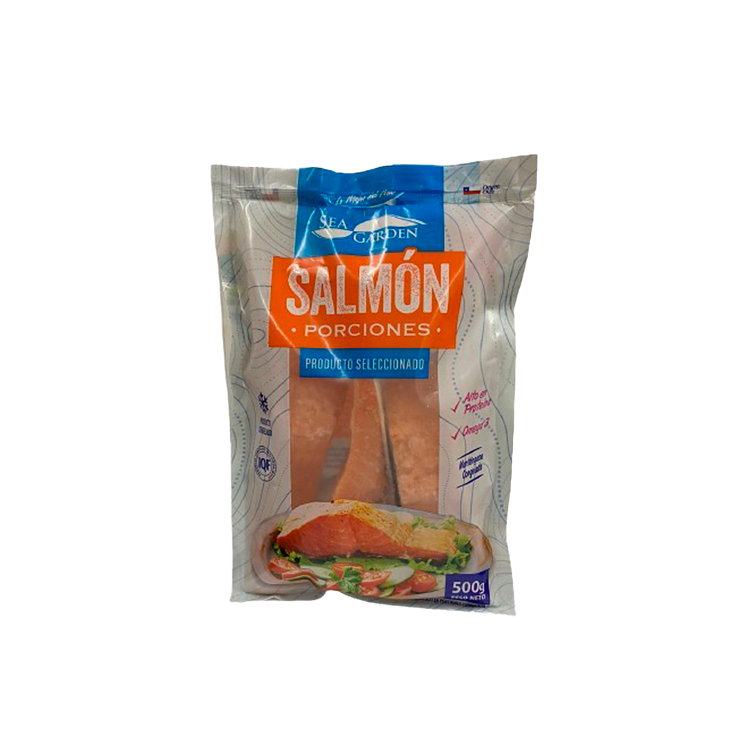 Salmón porciones con piel 100/150 500Gr 1
