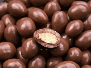 Almendras con chocolate de leche granel