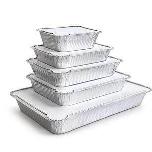 Contenedores de Aluminio con Tapa de Cartón