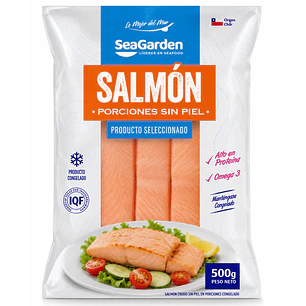 Salmón en Porciones Sin Piel Congelado 500 g