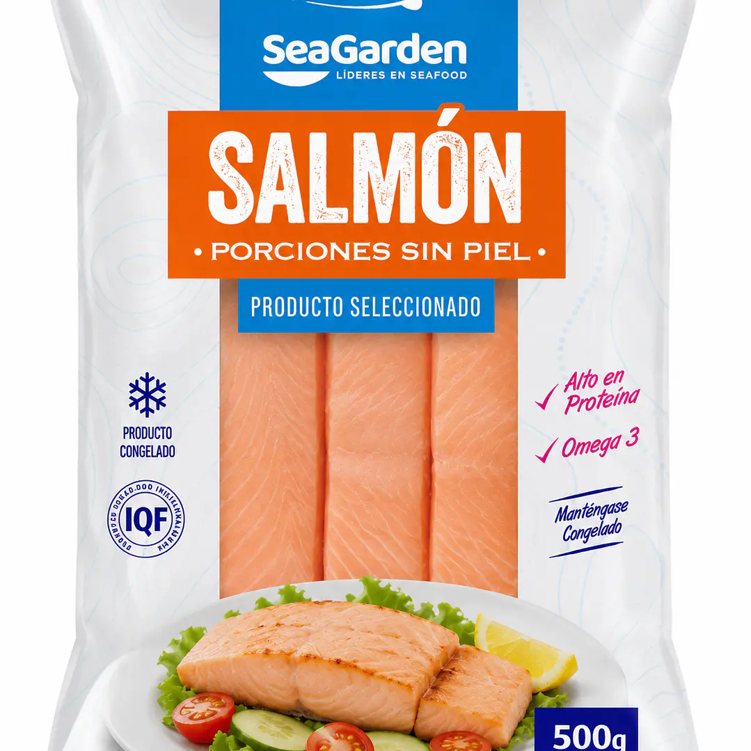 Salmón en Porciones Sin Piel Congelado 500 g 1