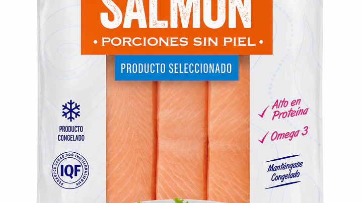 Salmón en Porciones Sin Piel Congelado 500 g 1