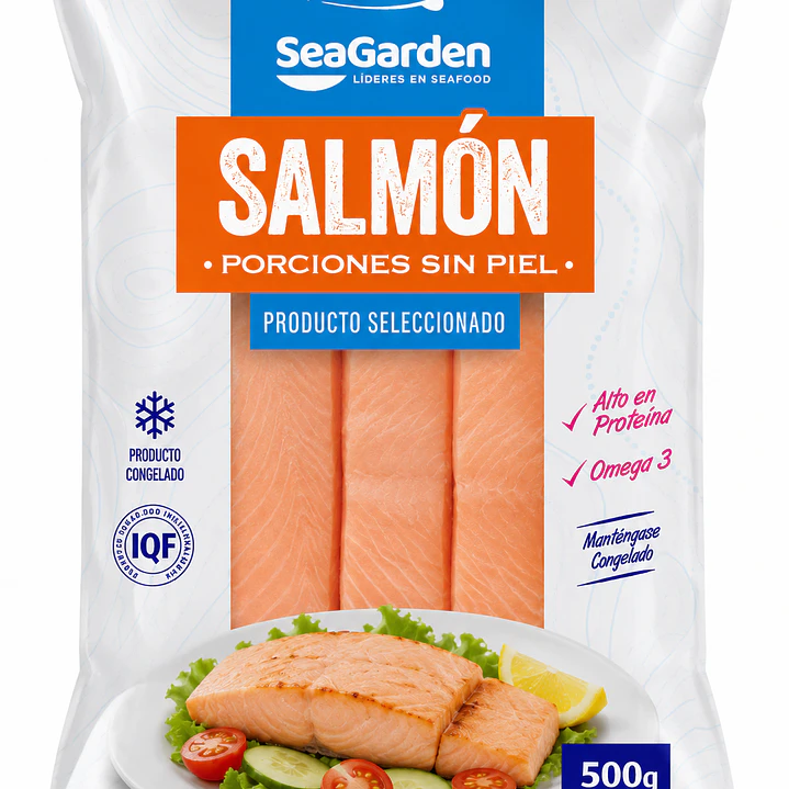 Salmón en Porciones Sin Piel Congelado 500 g 1