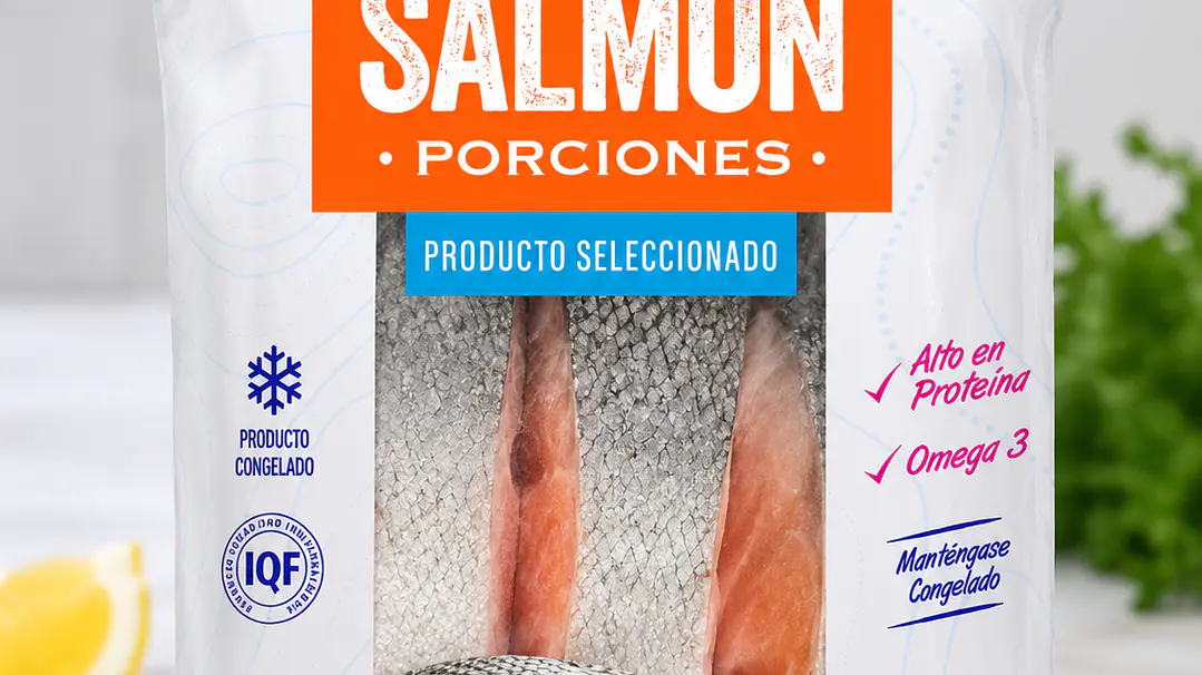 Salmón en Porciones Con Piel Congelado 500 g 1