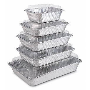 Contenedor de Aluminio con Tapa Domo