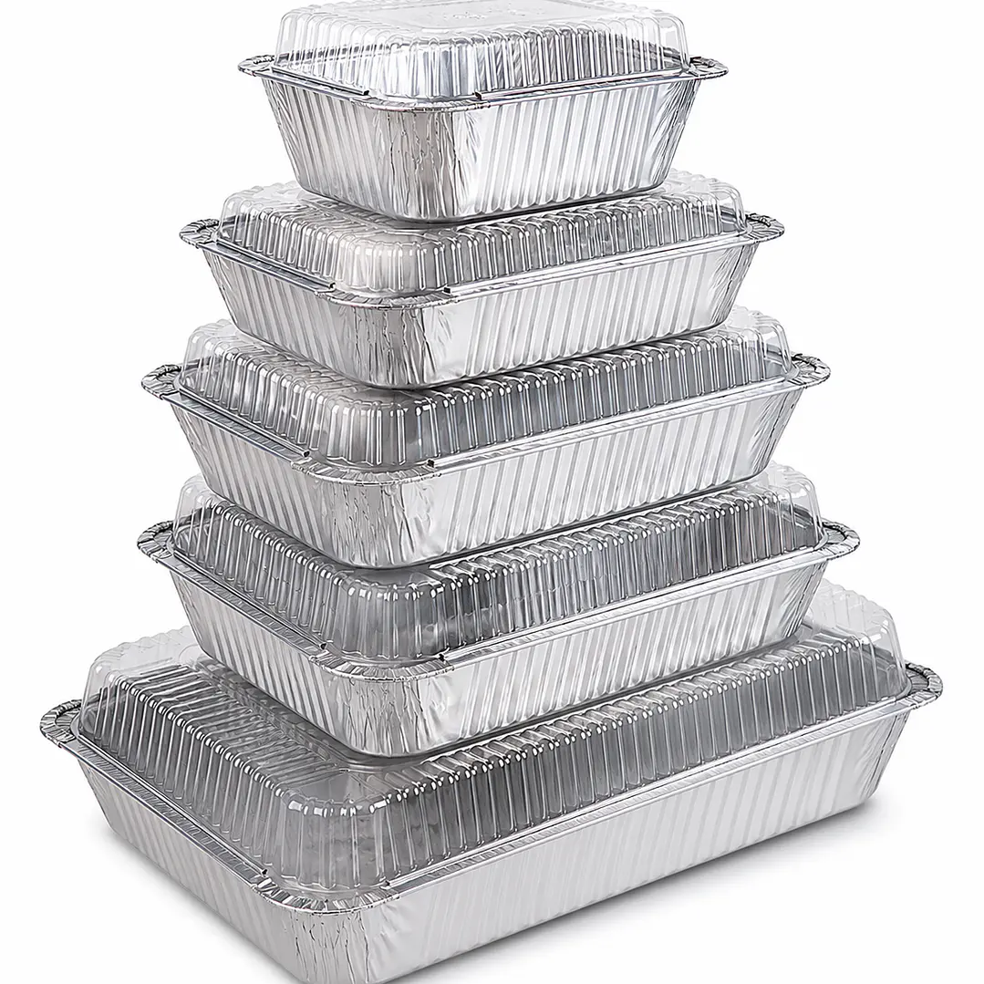 Contenedor de Aluminio con Tapa Domo 1
