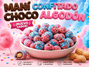 Maní Confitado Choco Algodón de Azúcar a Granel