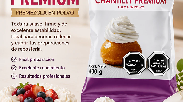 Crema Chantilly Premium Puratos 400 g 1