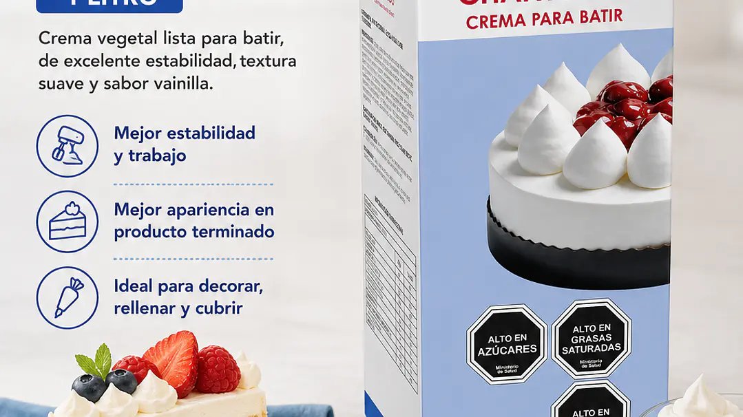 Crema para Batir Chantypak Puratos 1 Litro 1