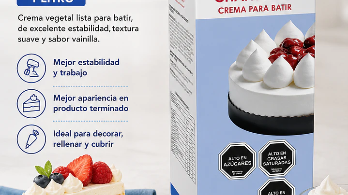 Crema para Batir Chantypak Puratos 1 Litro 1