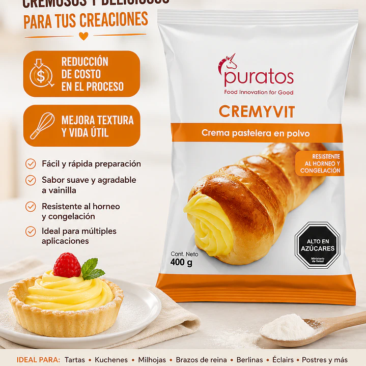 Crema Pastelera Cremyvit Puratos 400 g 1