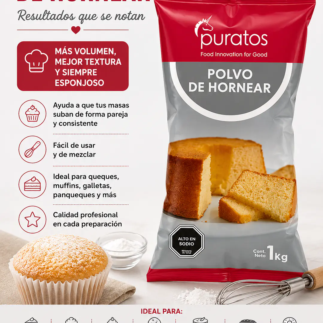 Polvo de Hornear Puratos 1 kg 1