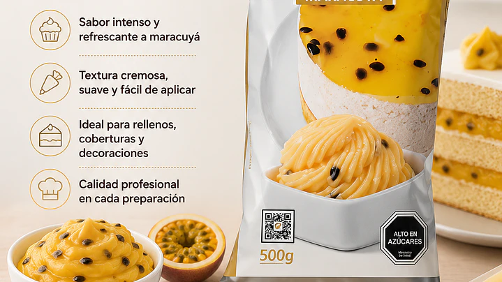 Relleno Cremoso Maracuyá Puratos 1 kg 1