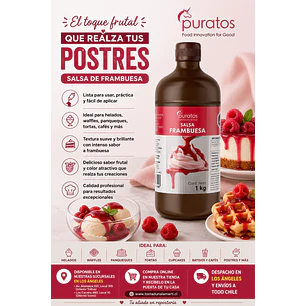 Salsa de Frambuesa Puratos 1 Litro