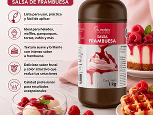 Salsa de Frambuesa Puratos 1 Litro