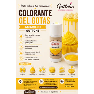 Colorante Gel en Gotas Guttche Amarillo 20 g