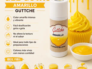 Colorante Gel en Gotas Guttche Amarillo 20 g