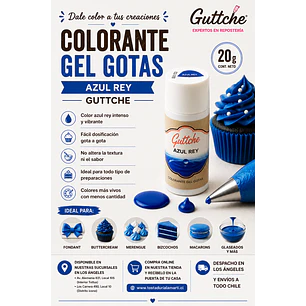Colorante Gel en Gotas Azul Rey Guttche 20 g