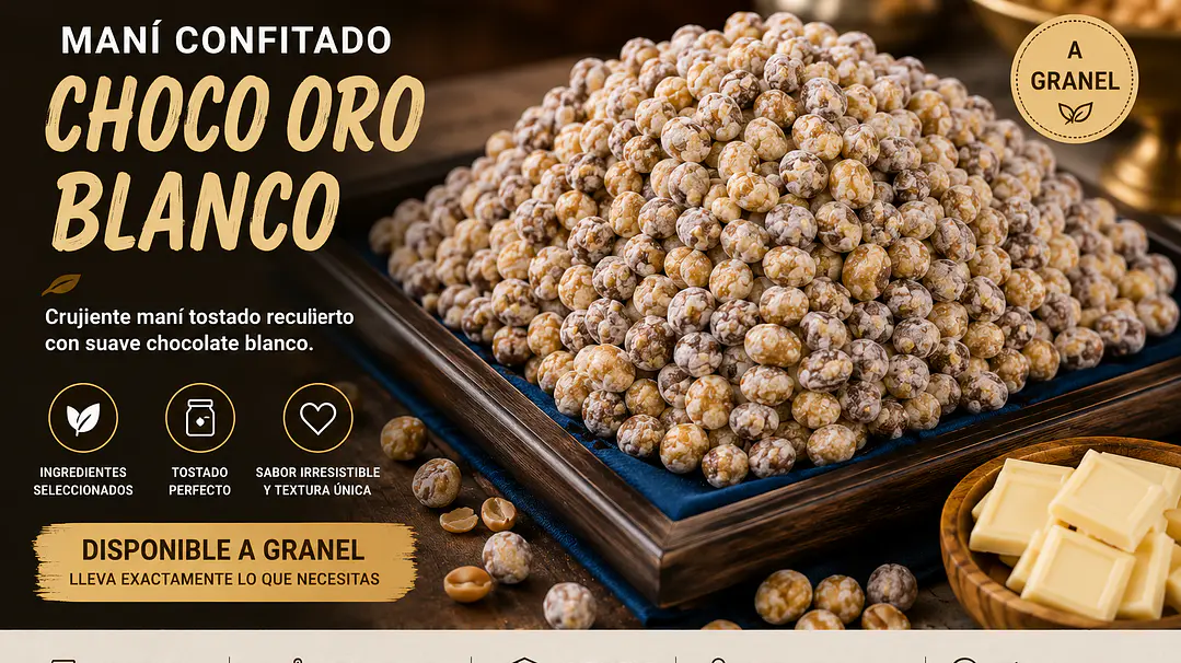 Maní Confitado Choco Oro Blanco 1