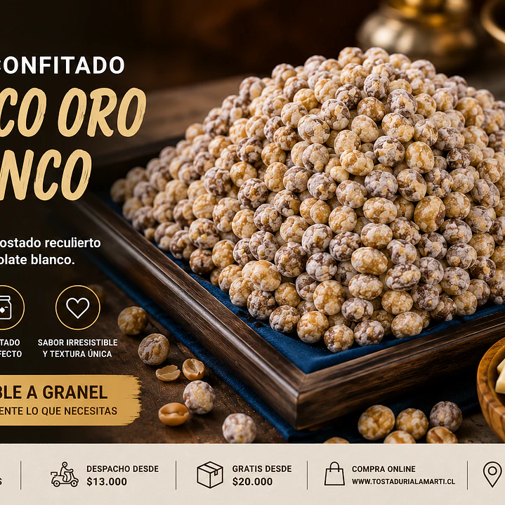 Maní Confitado Choco Oro Blanco 1