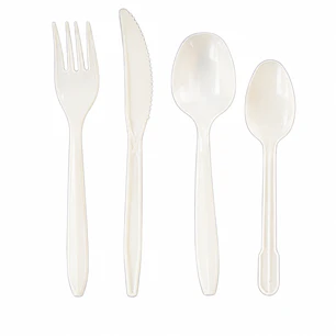 Tenedor Blanco Plástico (Caja 1.000 unidades)