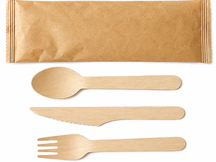 Kit Tenedor + Cuchillo + Cuchara Embolsado Kraft (500 unidades)