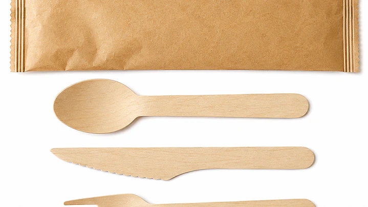 Kit Tenedor + Cuchillo + Cuchara Embolsado Kraft (500 unidades) 1