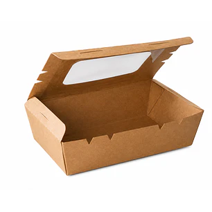 Caja Kraft con Ventana para Alimentos