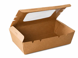 Caja Kraft con Ventana para Alimentos