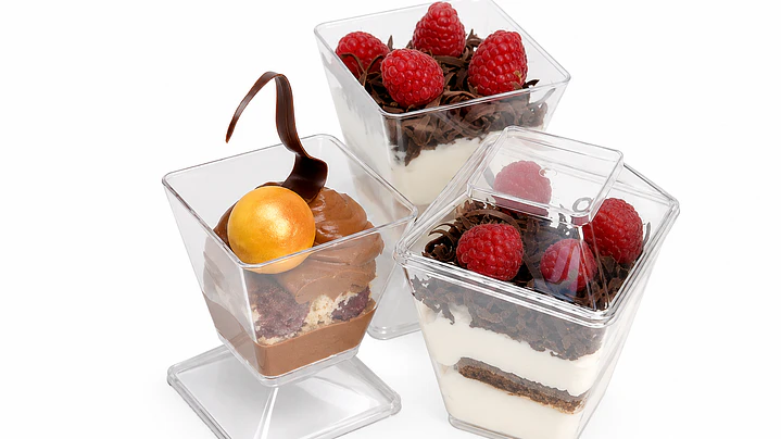 Base + Tapa para Postre PS Cuadrada Transparente 1