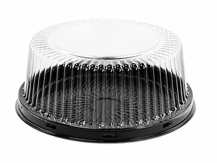 Envase para Torta Baja Base Negra PET