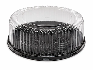 Envase para Torta Base Negra PET 25,5 × 9,5 cm