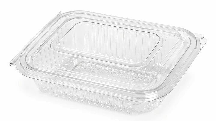 Envase Rectangular PET con Bisagra Transparente 2