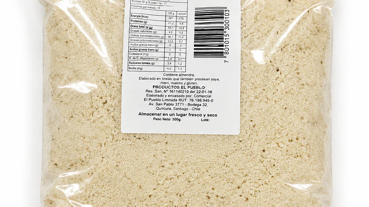 El Pueblo Harina de Almendra sin gluten Sin Piel 500 g 1