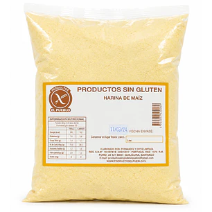 El Pueblo Harina de Maíz Sin Gluten 1 kg