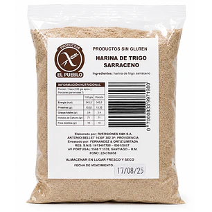 El Pueblo Harina de Trigo Sarraceno Sin Gluten 500 g