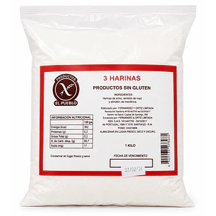 El Pueblo Mezcla 3 Harinas Sin Gluten 1 kg
