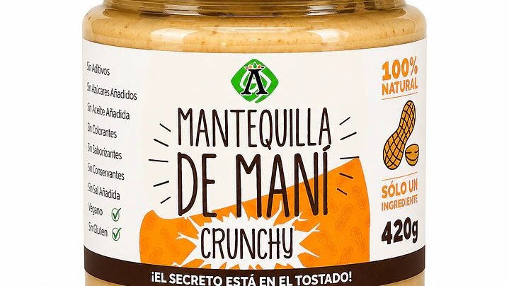 Ambrosia Mantequilla de Maní Crunch 420 g 1