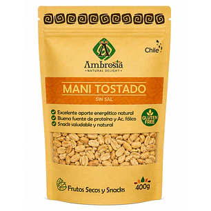 Ambrosia Maní Tostado Sin Sal 400 g