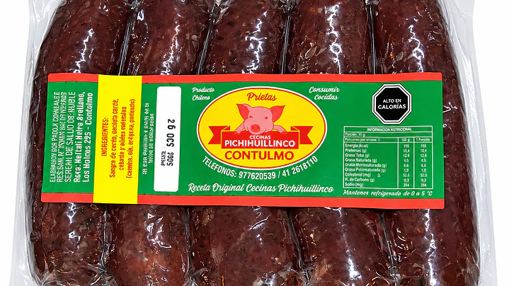 Prietas Pichihuilinco Envasadas 500 g 1