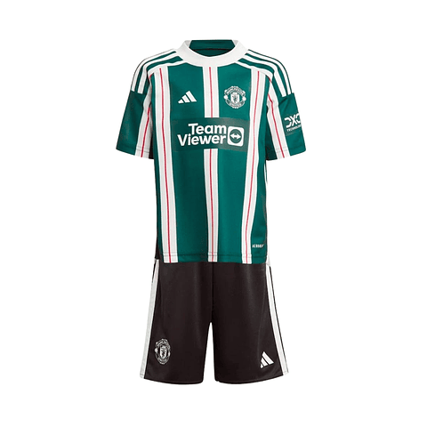 Conjunto adidas Manchester United FC Segundo Equipamento 2023-2024 Criança