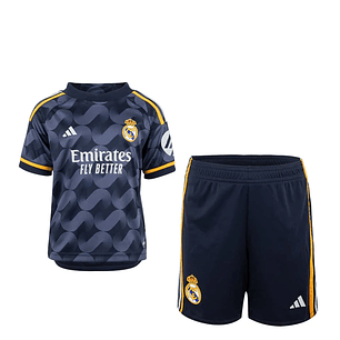 Conjunto Adidas Real Madrid Segundo Equipamento 2023-2024 Criança