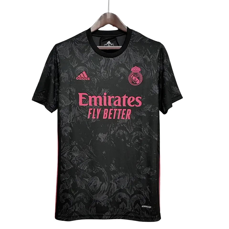 Camisola Adidas Alternativo Preto Real Madrid 20/21 Retro 1