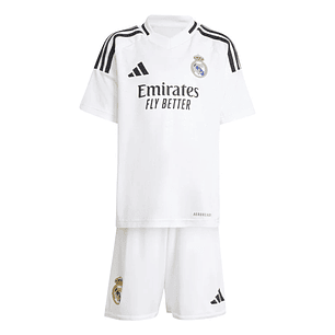 Conjunto Adidas Real Madrid Primeiro Equipamento 2024-2025 Criança