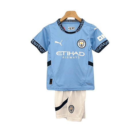 Conjunto Puma Manchester City Primeiro Equipamento 2024-2025 Criança
