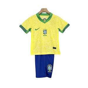 Conjunto Nike Brasil Principal Equipamento 2024 Criança