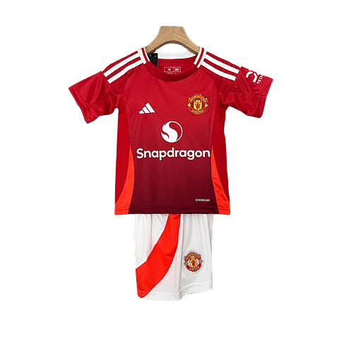 Conjunto Adidas Manchester United Primeiro Equipamento 2024-2025 Criança 
